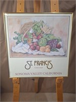 St. Francis Vineyard Sonoma California Framed