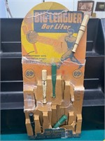 Vintage Baseball Bat Lighters Store Display