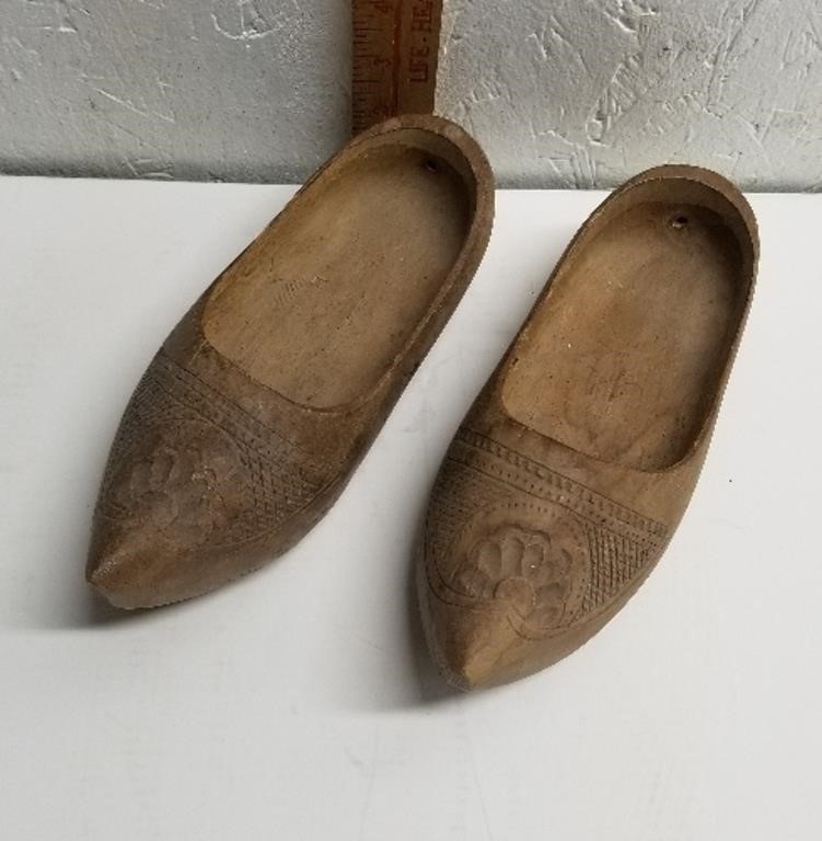Wooden Shoes - Hand Carved