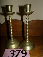 PAIR OF BRASS CANDLE STICKS