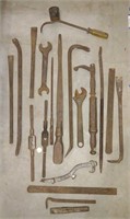Vintage Metal Pry Bars & Mechanic Tools