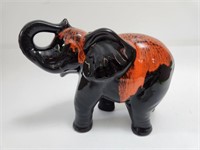 Elephant Figurine Pottery H: 6"