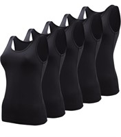 5Pcs Size Small Basic Tank Tops for Women