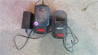 Black and Decker batteries (2) and charger