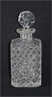 Crystal Whiskey Decanter w Stopper 10"