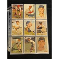 (97) 1957 Topps Baseball Estate Cards