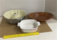 Corning Ware Casserole, Nordic Ware Bunt Pan &