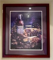 Framed and Signed Limited Edition Merlot Artwork