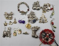 Large Holiday Jewelry Lot Some Best Brooches Pins