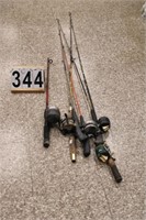 6 Fishing Poles Includes Zebco 202