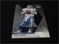 Troy Aikman signed Trading Card w/ Coa