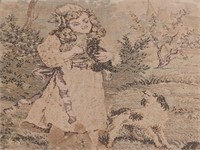 Tapestry - Children In A Garden With Animals