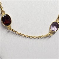 $400 S/Sil Multi Gemstone Necklace