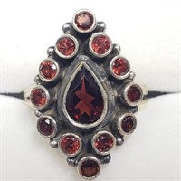 $300 S/Sil Garnet Ring