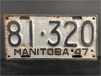 Manitoba 1942 license plate