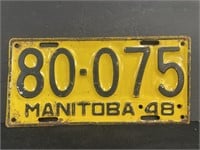 Manitoba 1948 license plate