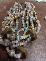 Crystal & Brass Necklace