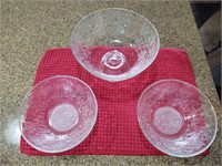 Crystal Pedestal Bowl & Serving Bowls
