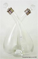KGVl Sterling Silver Mounted Oil/Vinegar Bottle
