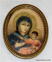 19thc.  Portrait Miniature 'Maddona and Child'