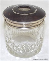 Antique Silver & Inlaid Tortoiseshell Hatpin Jar