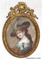 19thc Portrait Miniature of Saskia van Uylenburgh
