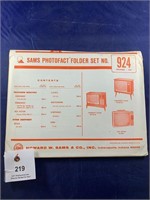 Vintage Sams Photofact Folder No 924 TVs