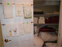 CTS OF HALL CLOSET, NICE LINENS, SPREADS &