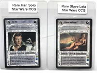Star Wars CCG Slave Leia and Han Solo Cards -