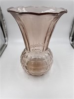 Pink Glass Flower Vase