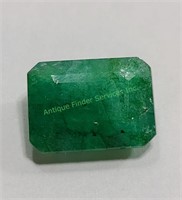 9.05 ct. Natural Green Emerald Gem w/COA