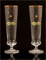 Pair of Vintage Aktien Pilsner Glasses