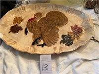 CERAMIC TURKEY PLATTER