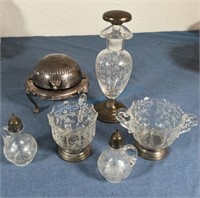 Cambridge glass and other serving pieces