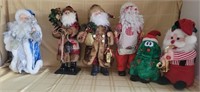 F - LOT OF SANTAS & CHRISTMAS TREE DECOR (G79)