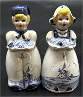 Dutch Girl and Boy Salt and Pepper Shakers 3.5”