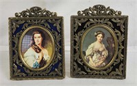 Pair Of Ornate Metal Photo Frames