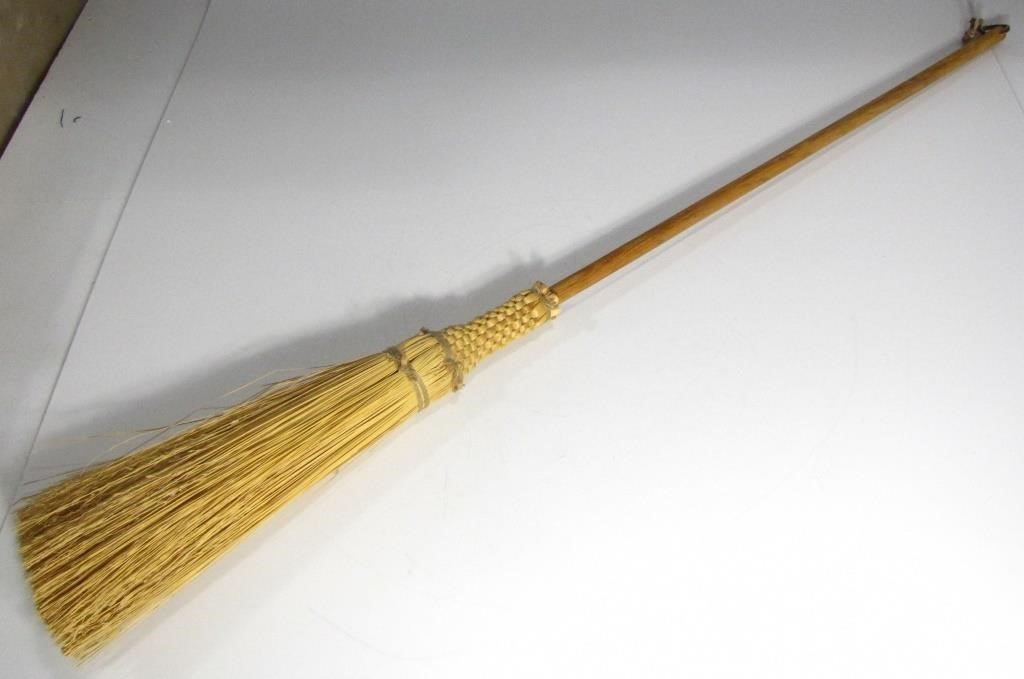 STRAW BROOM APPROX. 58.5" TALL