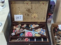 Sewing Box with Contents