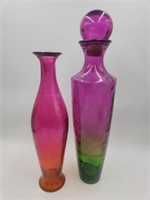 Estate Czechoslovakia/ Czech Art Glass Vases