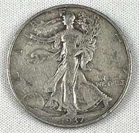 1937-D Walking Liberty Silver Half Dollar