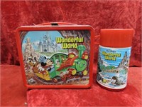 Vintage Disney World metal Lunchbox & thermos.