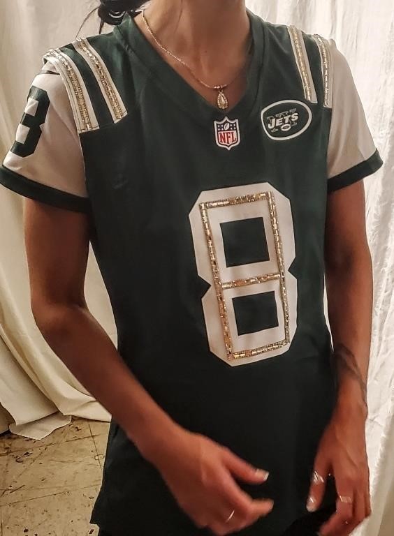 Jets #8 Jersey w/ arm bands