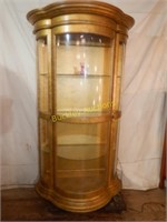 Bowed Glass Curio Display Cabinet