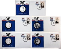 Group of 5 USA Presidents First Day Covers, Stamps