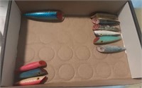 Box lot of 10 fishing lures
