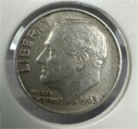 1963 Silver Roosevelt Dime