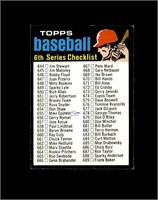 1971 Topps #619 6th Series Checklist EX to EX-MT+