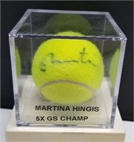 Autographed Tennis Ball in a Plastic Case-