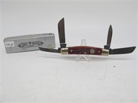 BOKER TREE BRAND CLASSIC RED STAG 4 BLADE W/BOX